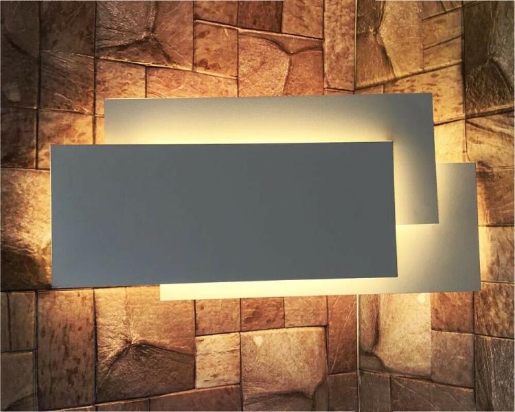 Applique LED da Parete 12W – Vetro Moderno, Luce Bianca Calda 3000K, Design Elegante E41-BC